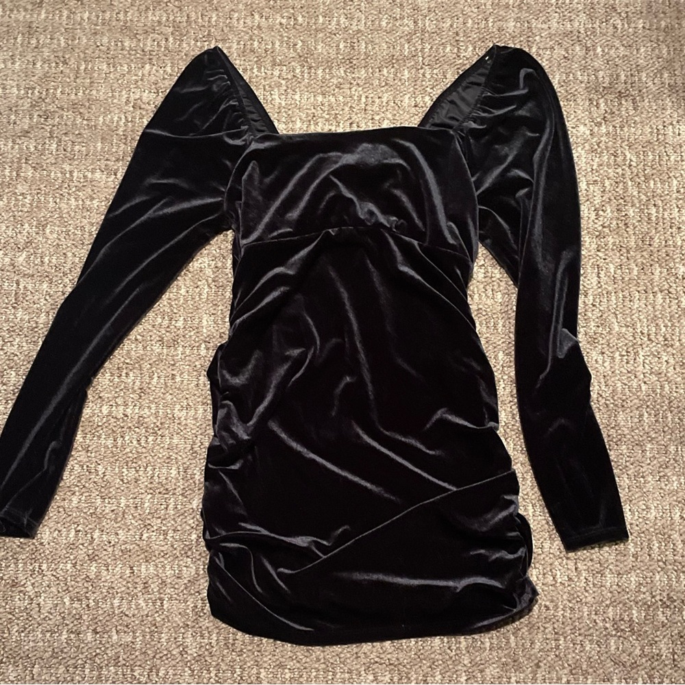 Dark Blue Velvet Dress Size Large